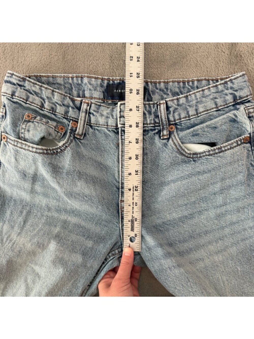 Aeropostale Low Rise Baggy Straight Leg Jeans Womens 28 6 - Picture 4 of 6